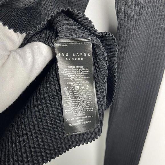 Ted Baker Taralyn High Neck Sweater Knit Black Size 2 Ted, 6 US - Picture 5 of 6